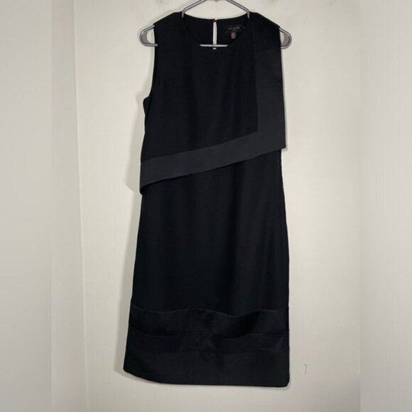 Ted Baker London Double Layer Crepe Mini Dress size 3 - Picture 5 of 5
